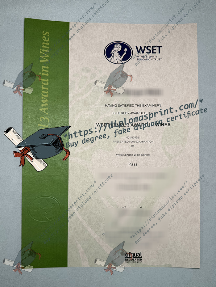 WSET Level 3 Award in Wines Credentials