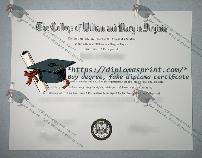 College of William & Mary Diploma, W&M Diploma College of William & Mary Diploma, W&M Diploma
