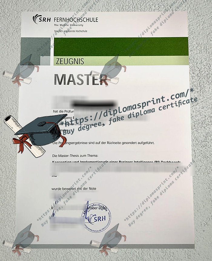 SRH Fernhochschule Zeugnis