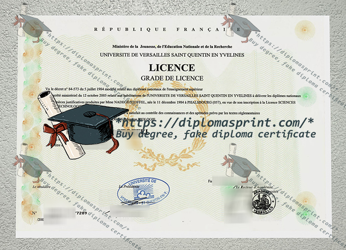 University of Versailles Saint-Quentin-en-Yvelines Diploma, UVSQ Diploma