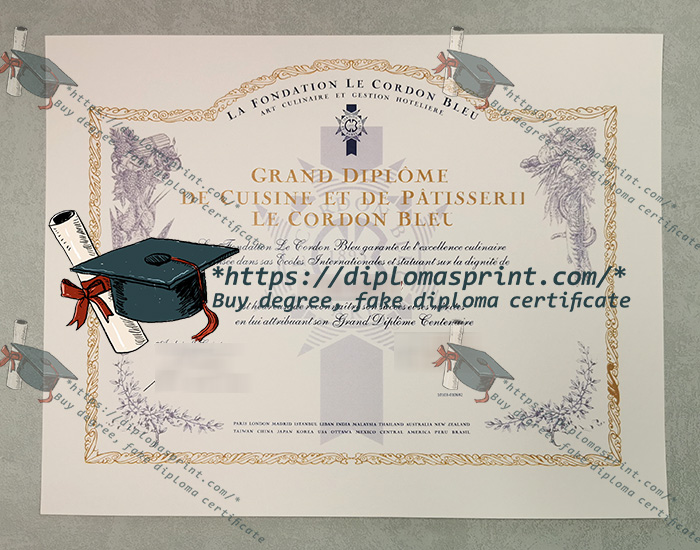 Le Cordon Bleu Diploma, LCB Diploma