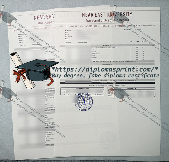 Near East University Transcript, NEU Transcript