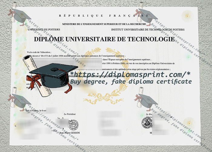 University of Poitiers Diploma, Université de Poitiers Diplôme