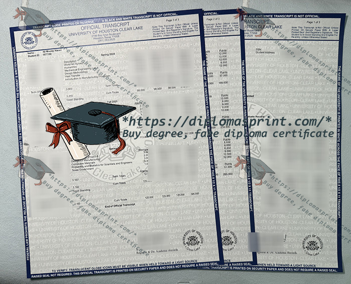 UHCL Transcript, University of Houston–Clear Lake Transcript