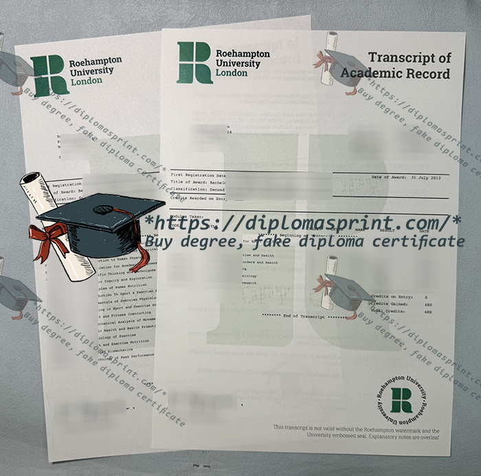University of Roehampton London Transcript