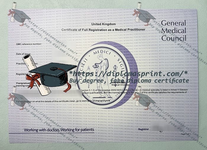 General Medical Council Certificate, GMC Certificate