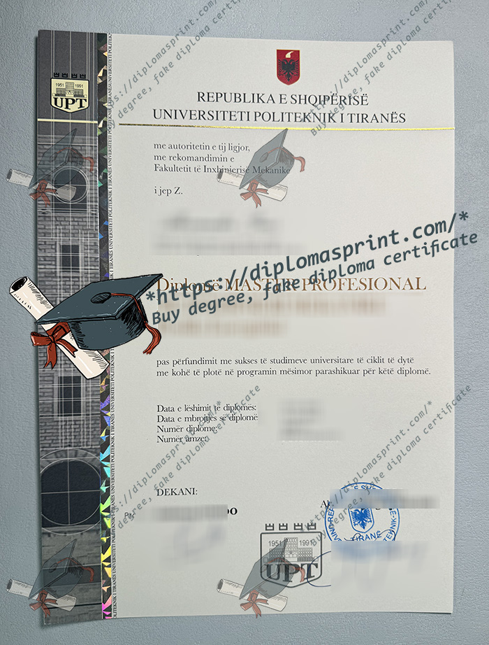 Polytechnic University of Tirana Diploma, PUT Diploma