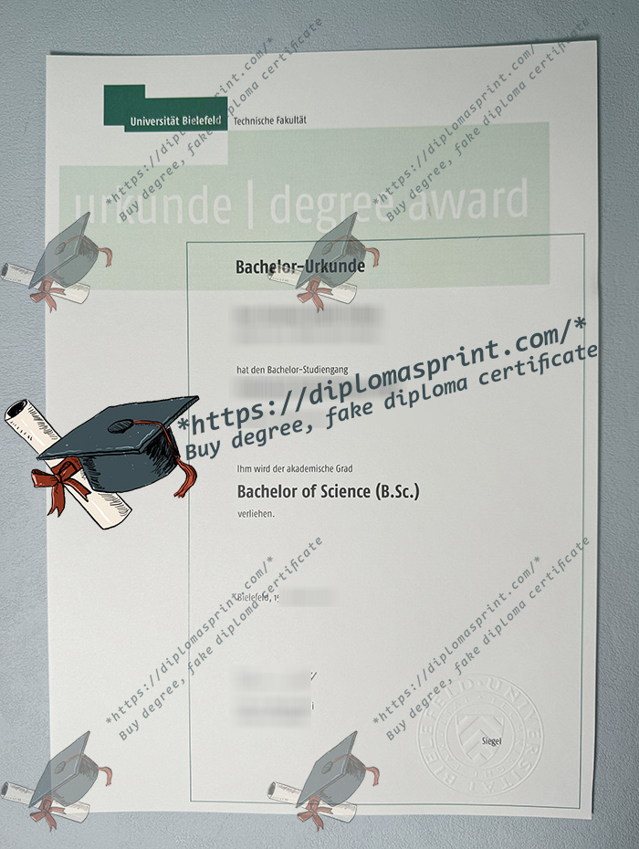 Universität Bielefeld Urkunde, Bielefeld University Diploma