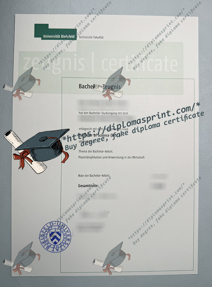 Universität Bielefeld Zeugnis, Bielefeld University Transcript