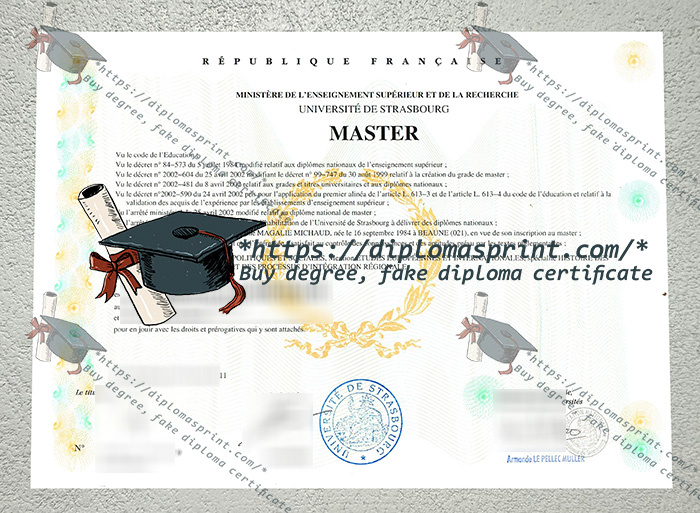 Université de Strasbourg Diploma, University of Strasbourg Diploma