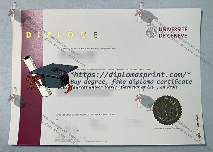 University of Geneva Diploma, Université de Genève Diplôme