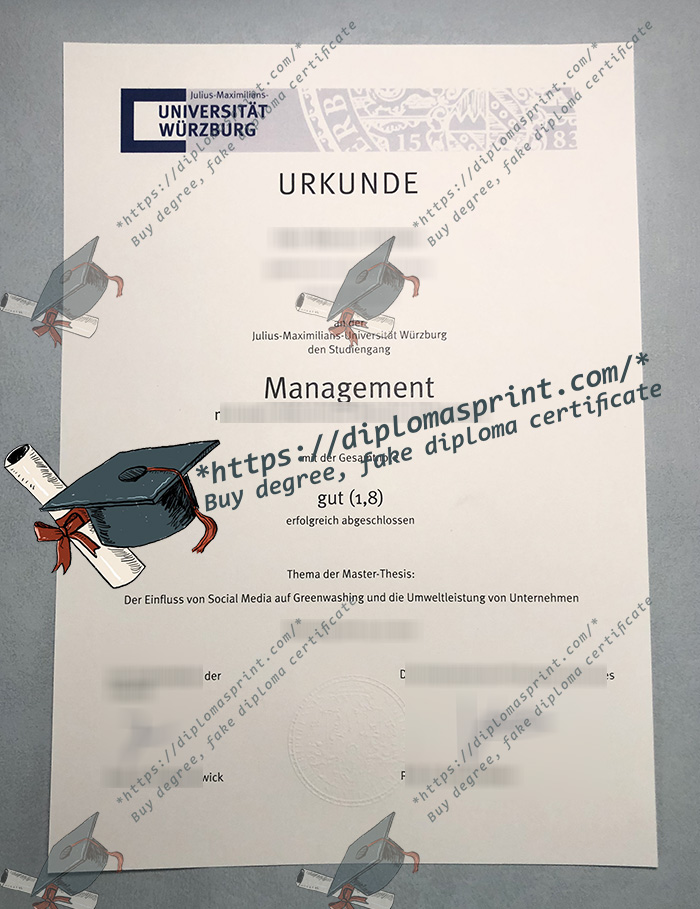 Universität Würzburg Urkunde