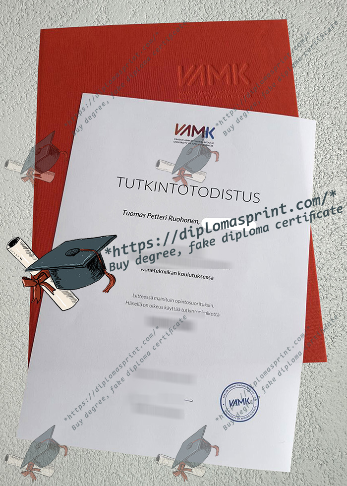 VAMK Tutkintotodistus, Vaasa University of Applied Sciences Qualification Credentials