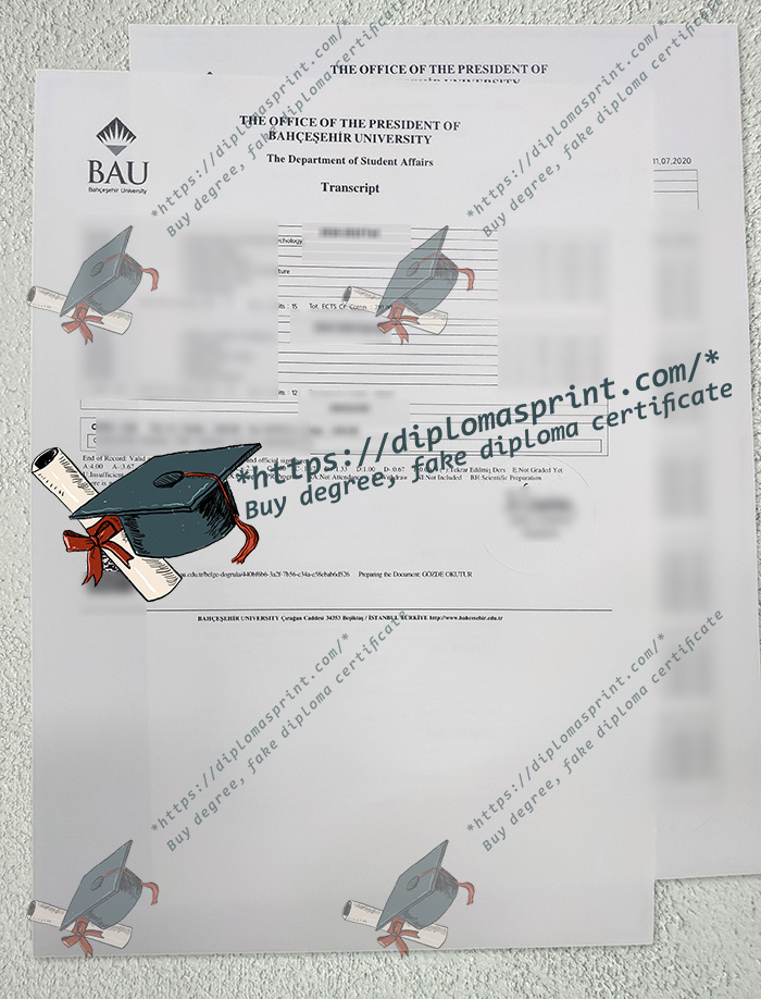 Bahçeşehir University Transcript, BAU Transcript Bahçeşehir University Transcript, BAU Transcript