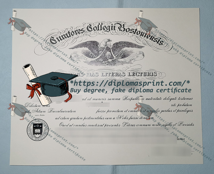 Boston College Diploma, Collegium Bostoniense Diploma