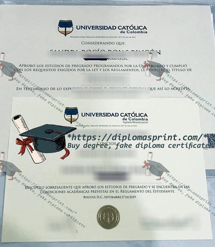 Catholic University of Colombia Diploma