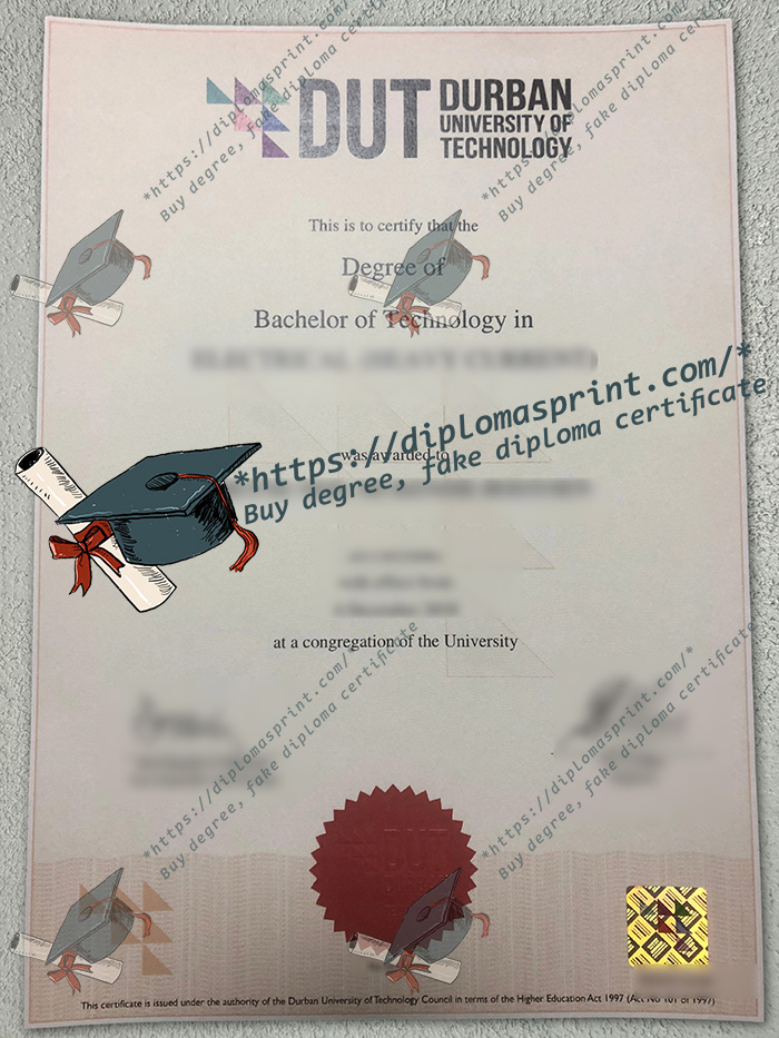 Durban University of Technology Diploma, DUT Diploma