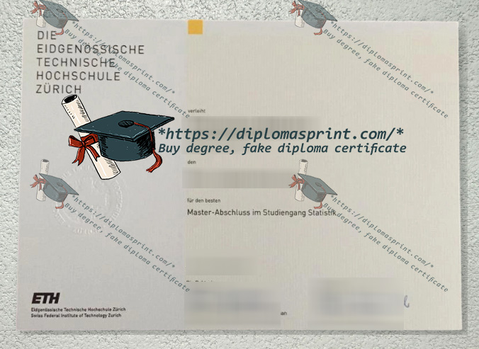 ETH Zurich Diploma, Eidgenössische Technische Hochschule Zürich Urkunde