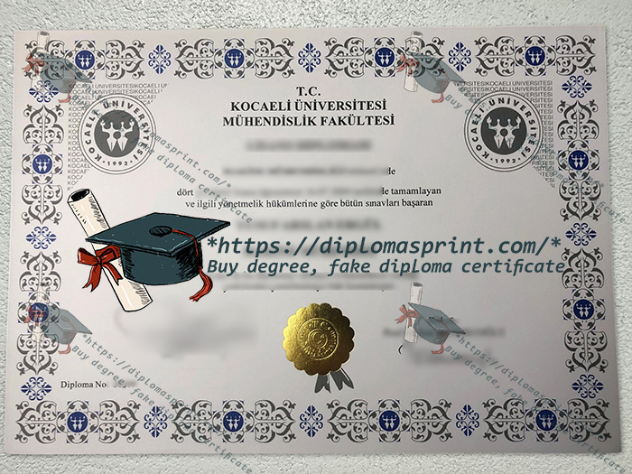 Kocaeli University Diploma, Kocaeli Üniversitesi Diploma