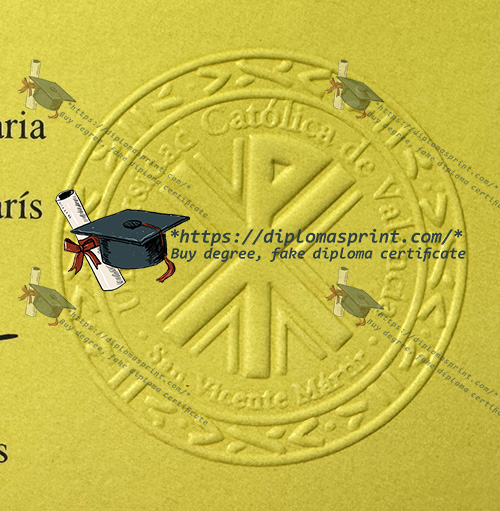 Universidad Católica de Valencia San Vicente Mártir Credentials Seal