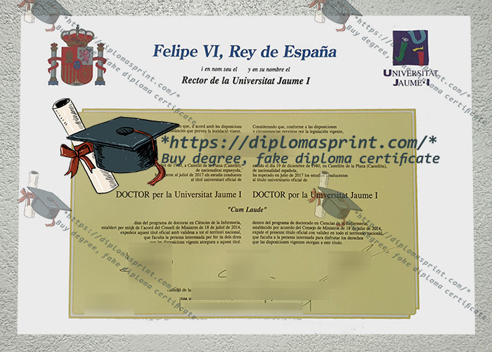 Jaume I University Credentials, Universidad Jaime I Credentials