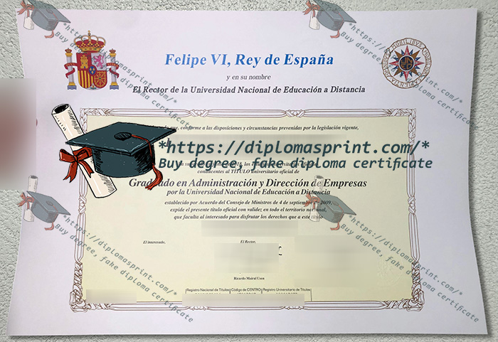 Universidad Nacional de Educación a Distancia Credentials, UNED Diploma