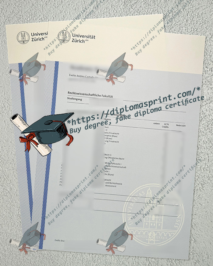 Universität Zürich Zeugnis, University of Zurich Transcript