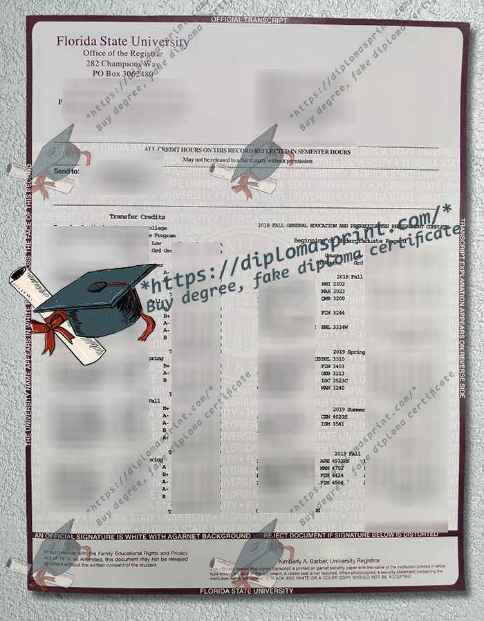 Florida State University Transcript, FSU Transcript Florida State University Transcript, FSU Transcript