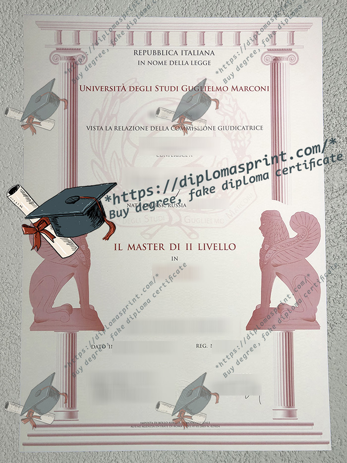 Università Degli Studi Guglielmo Marconi Diploma