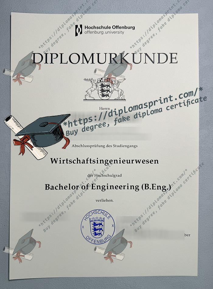 Hochschule Offenburg Urkunde