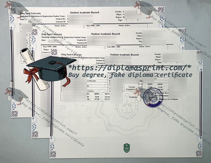 King Saud University Transcript, KSU Transcript