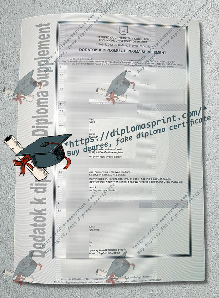 Technical University of Košice Diploma Supplement