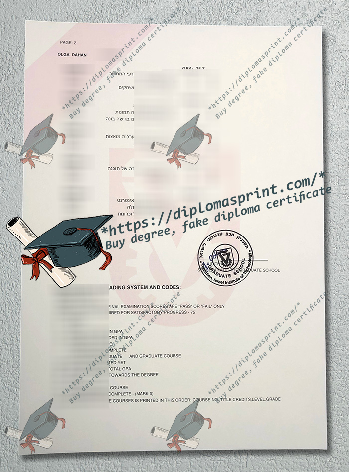 Technion Israel Institute of Technology Transcript