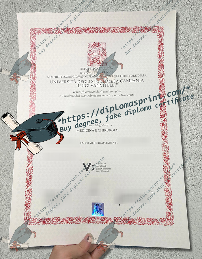 Università degli Studi della Campania Luigi Vanvitelli Diploma, University of Campania Luigi Vanvitelli Diploma,