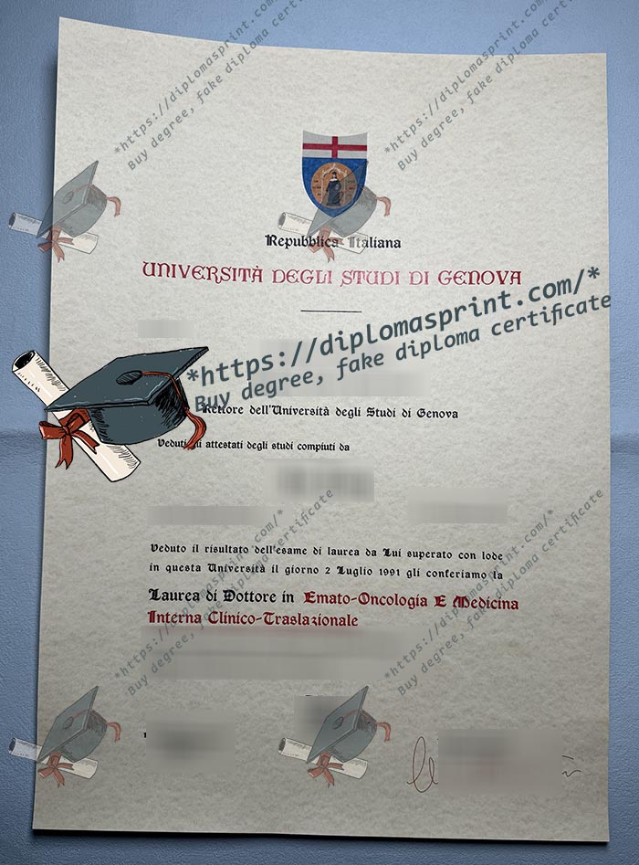 Università di Genova Diploma, University of Genoa Diploma