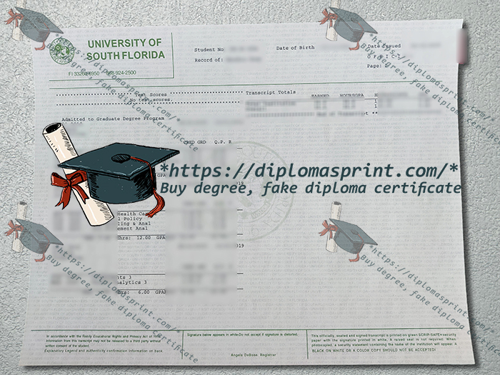 University of South Florida Transcript, USF Transcript University of South Florida Transcript, USF Transcript