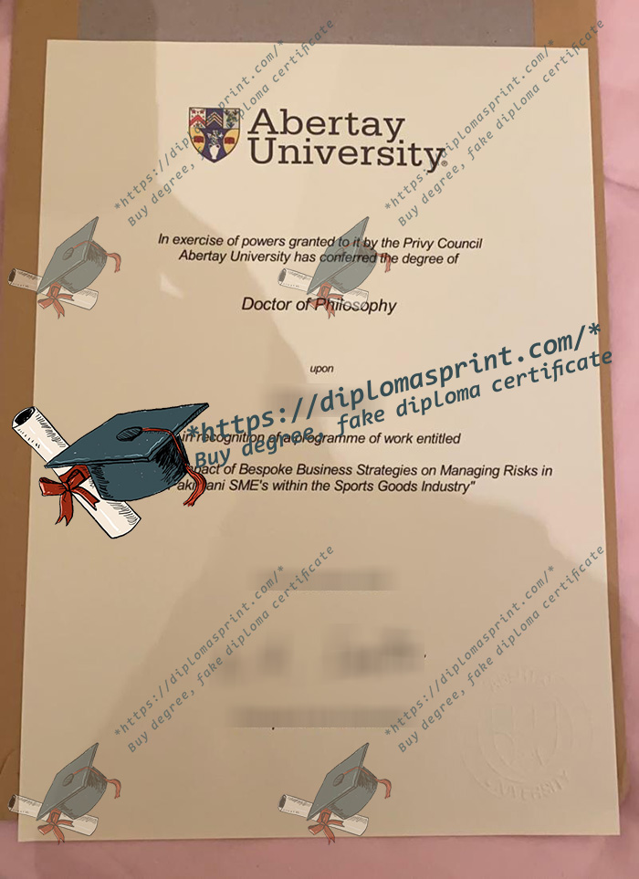 Abertay University Qualification, Abertay University Degree