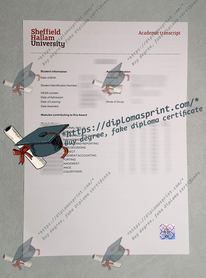 Sheffield Hallam University Academic record, SHU Academic record