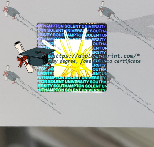 Southampton Solent University Qualification Hologram Security