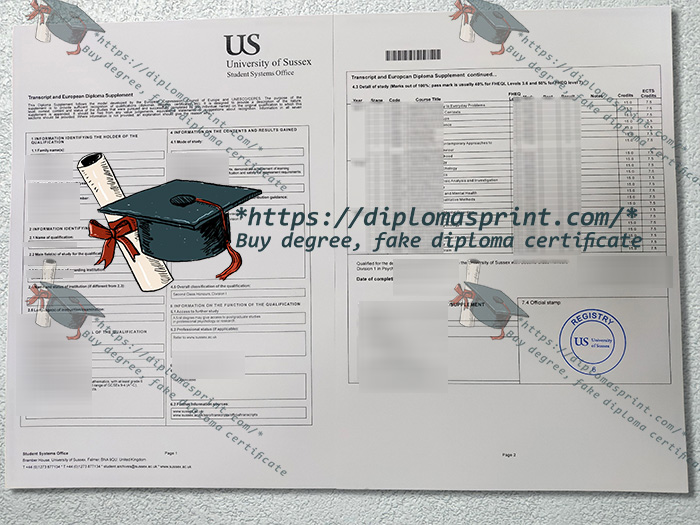 University of Sussex Academic record