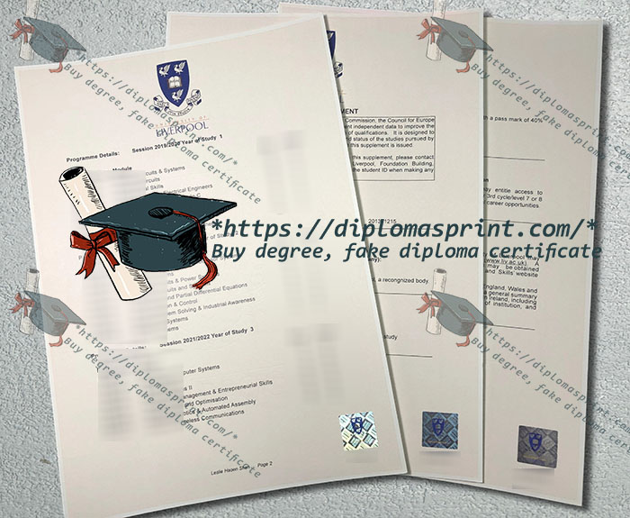 University of Liverpool Academic record