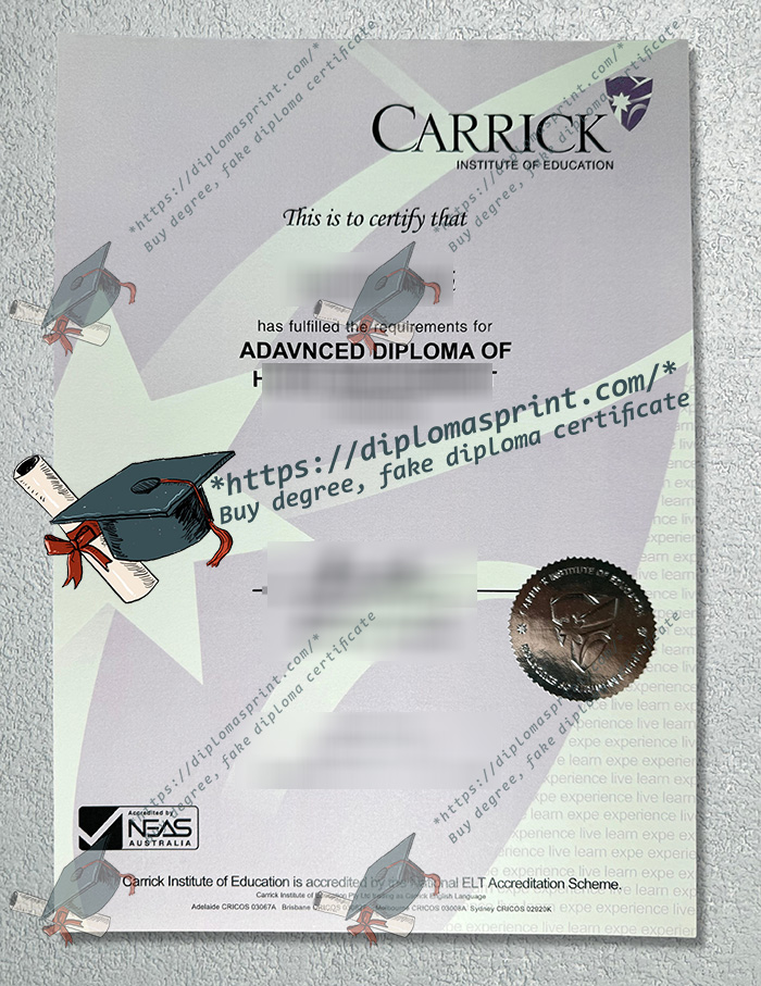 Carrick Institute of Education Qualification, Carrick Institute of Education Diploma