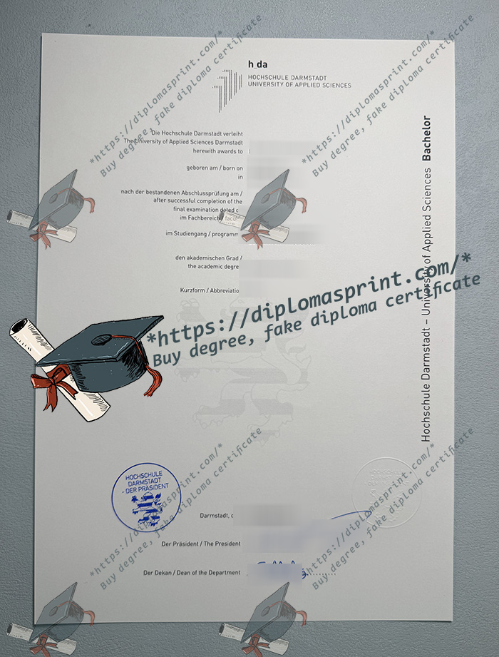 Hochschule Darmstadt Urkunde
