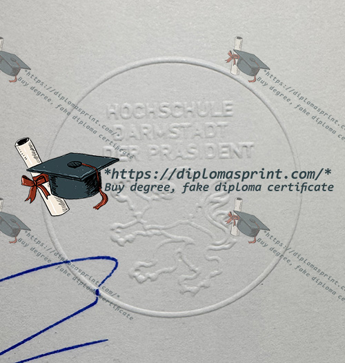 Hochschule Darmstadt Urkunde seal