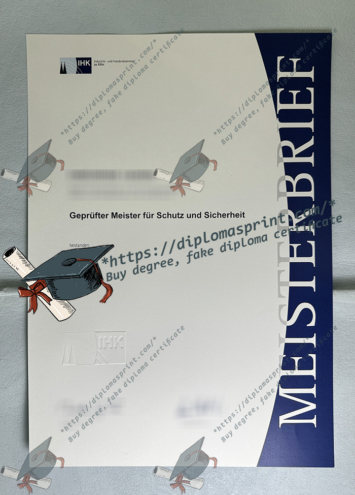 IHK Köln Credentials, IHK Köln Certificate