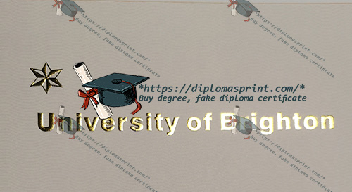 University of Brighton Credentials Hot stamping
