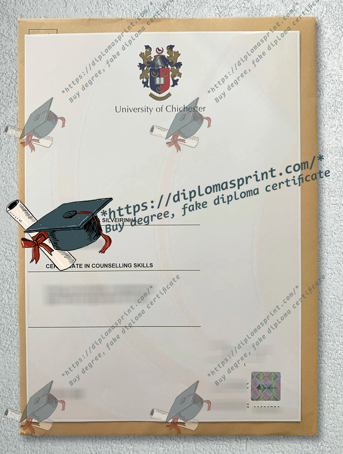 University of Chichester Credentials, University of Chichester Certificate