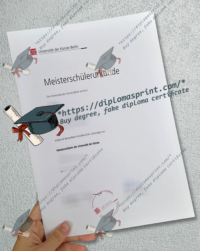Universität der Künste Berlin Urkunde