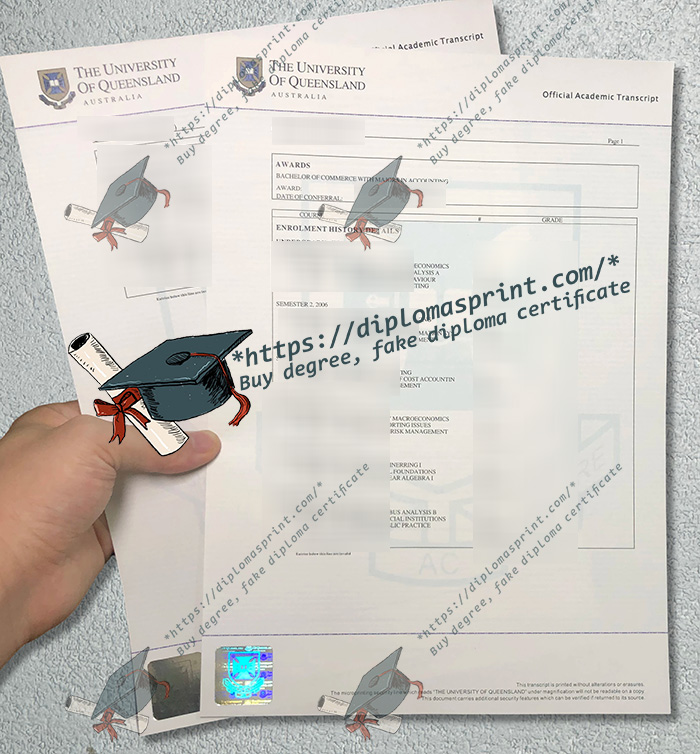 University of Queensland Academic record