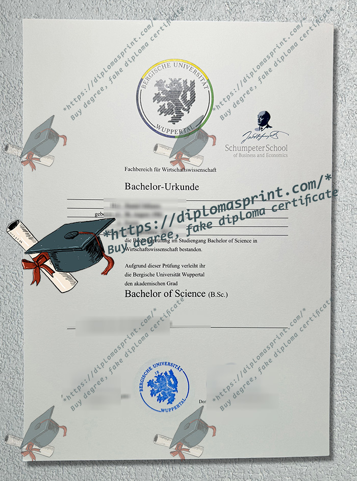 Universität Wuppertal Urkunde